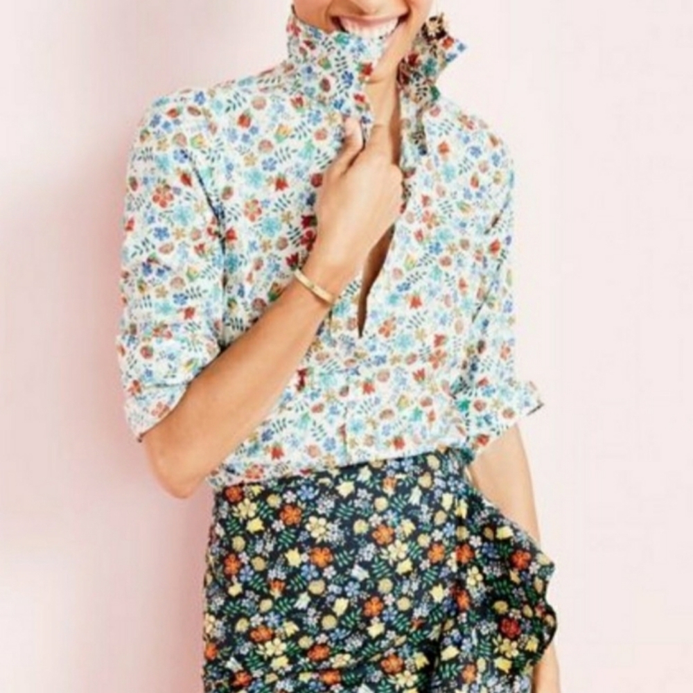 J. CREW x LIBERTY Edenham Floral Perfect Shirt XS